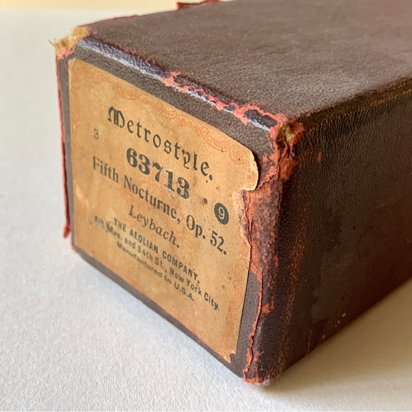 Player piano roll, antique paper scroll in original box, music - Picture 7 of 12